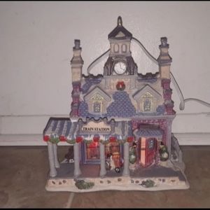Holiday lighted porcelain house